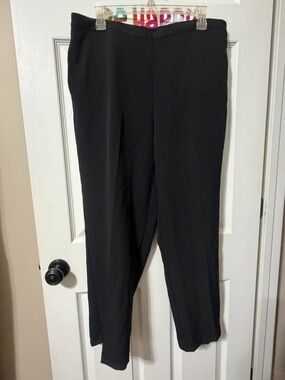Alfred Dunner Black Straight-Leg Ponte Trousers
